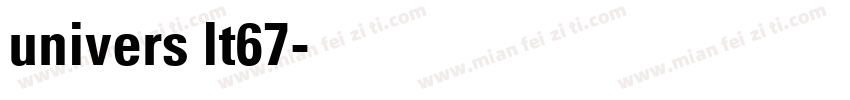 univers lt67字体转换